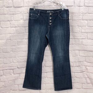 INC International Concepts Dark Blue Boot Cut Jeans size 14 pre-loved